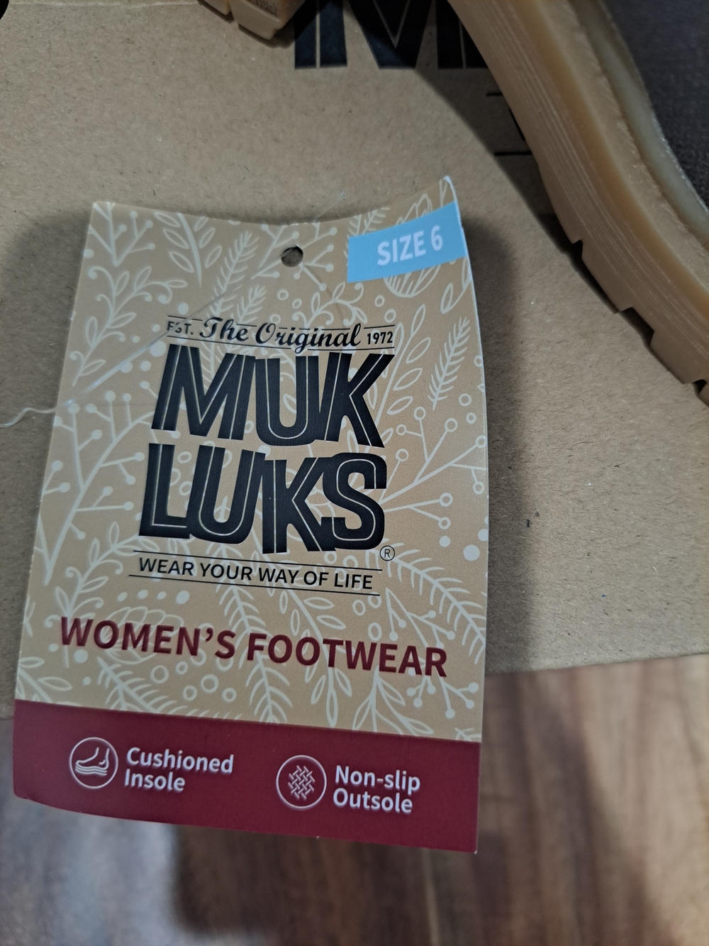 Muk Luks Gray Taupe Slip-On Block Heel Mules - Picture 3 of 4